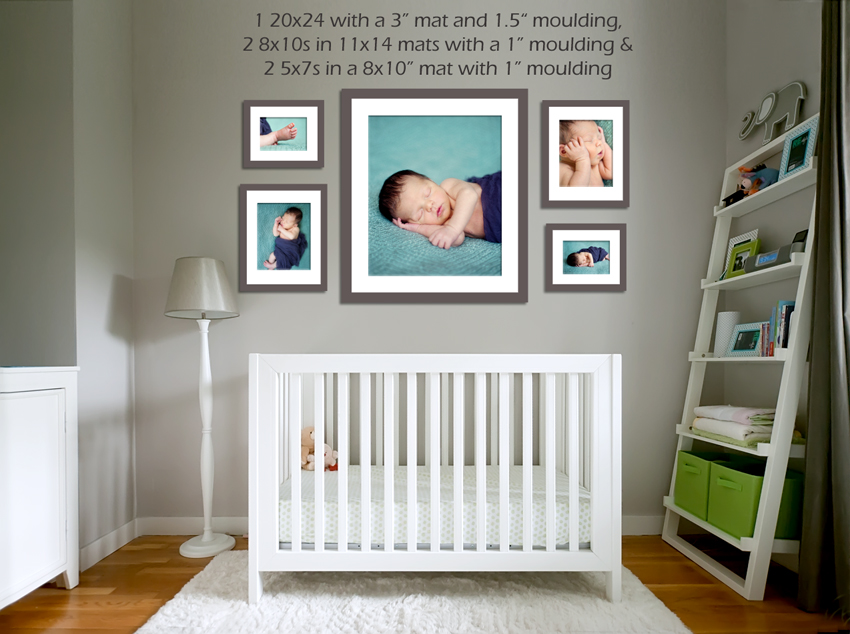 Baby Nursery Photograph Wall Display Houston Newborn Portraits