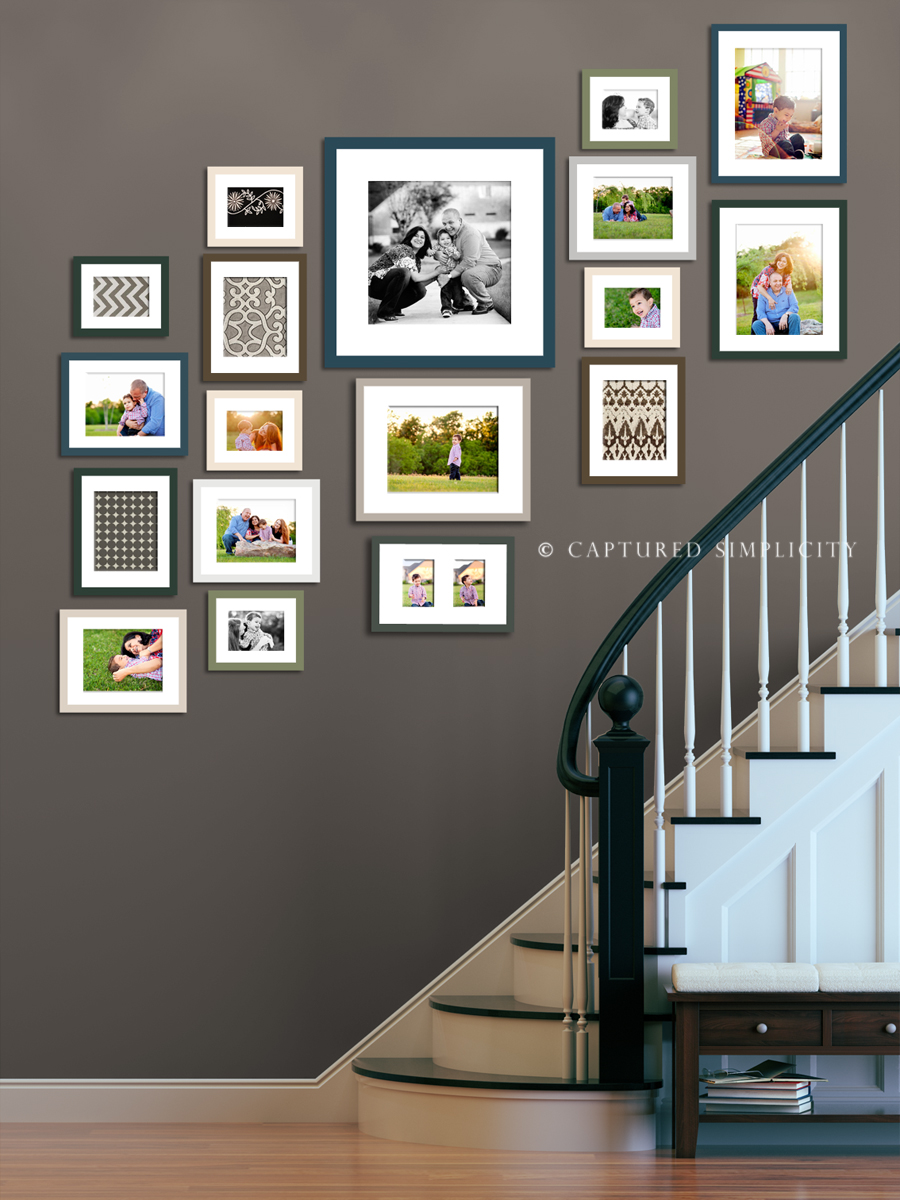 Stairway Displays | Wall Collage Ideas » Houston Family Photographer