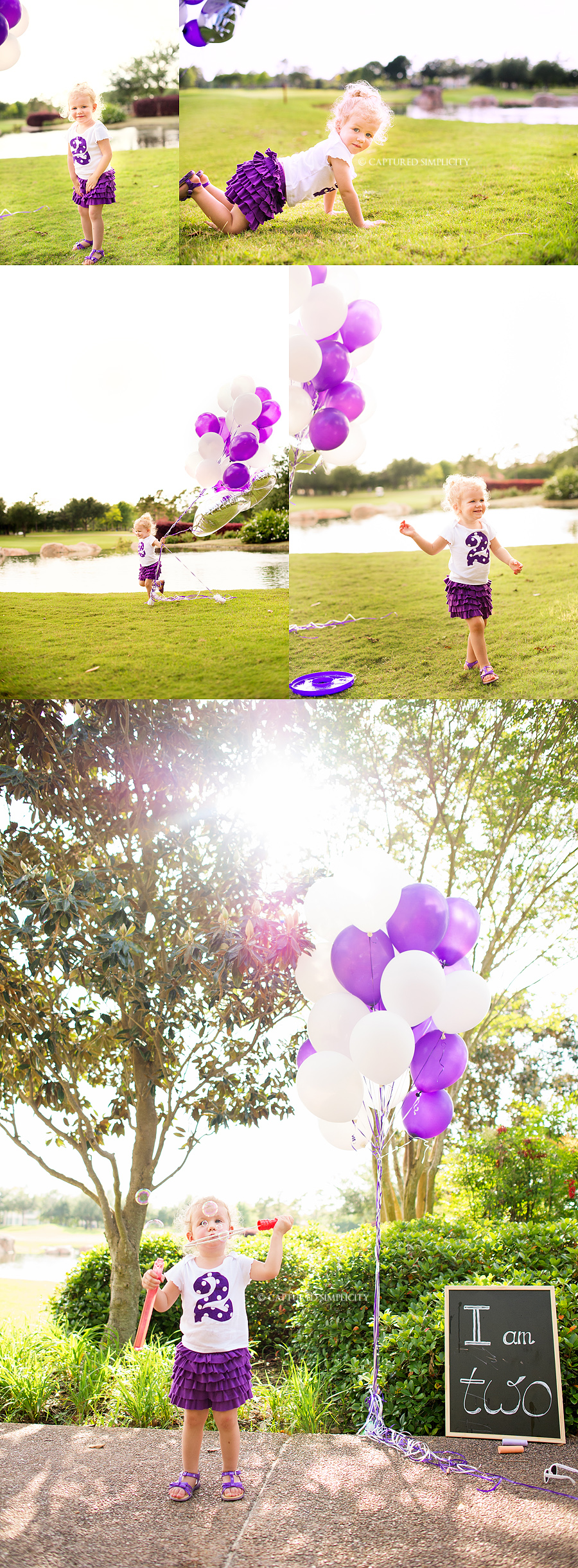 adding balloons to your child's birthday photo session