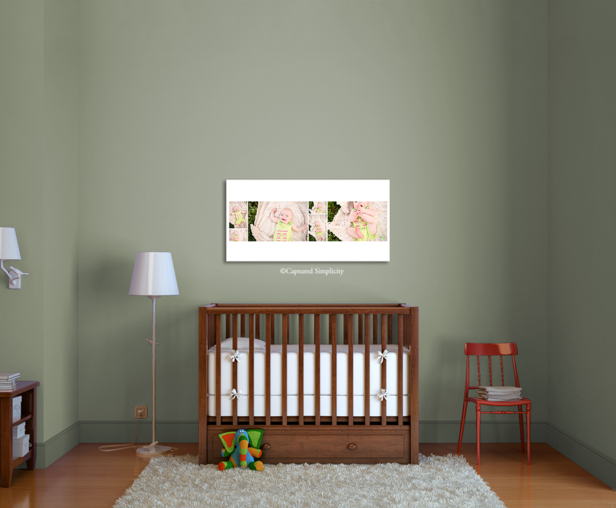 20x40 Canvas In Nursery Child Family Photographer Houston The Woodlands Spring Tomball