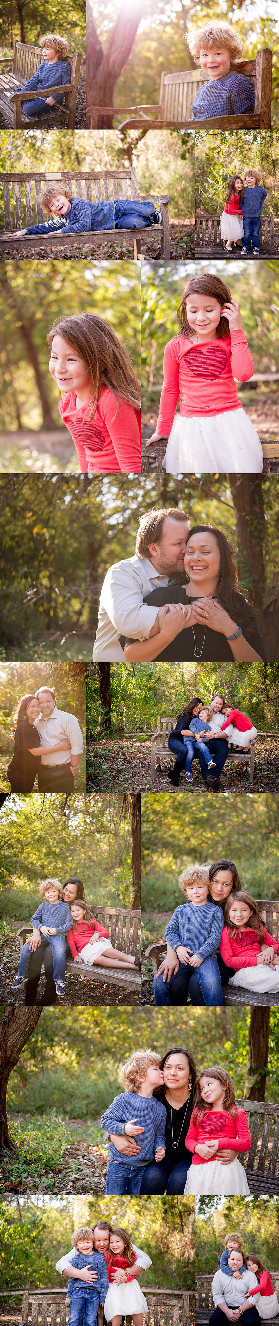 beautiful children with parents having family photos taken in Houston