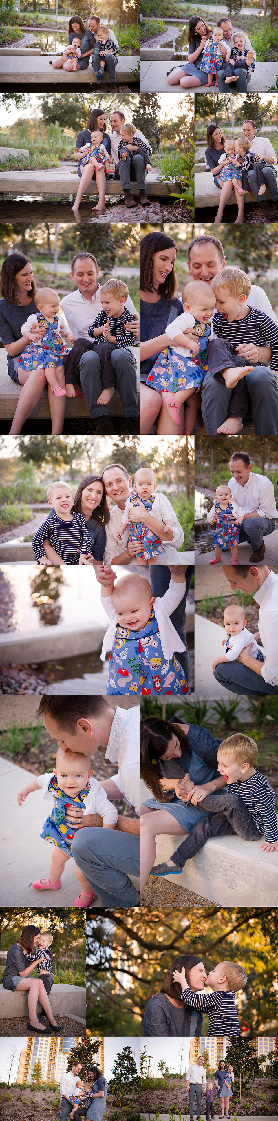 sweet children get family pictures taken in the woodlands texas
