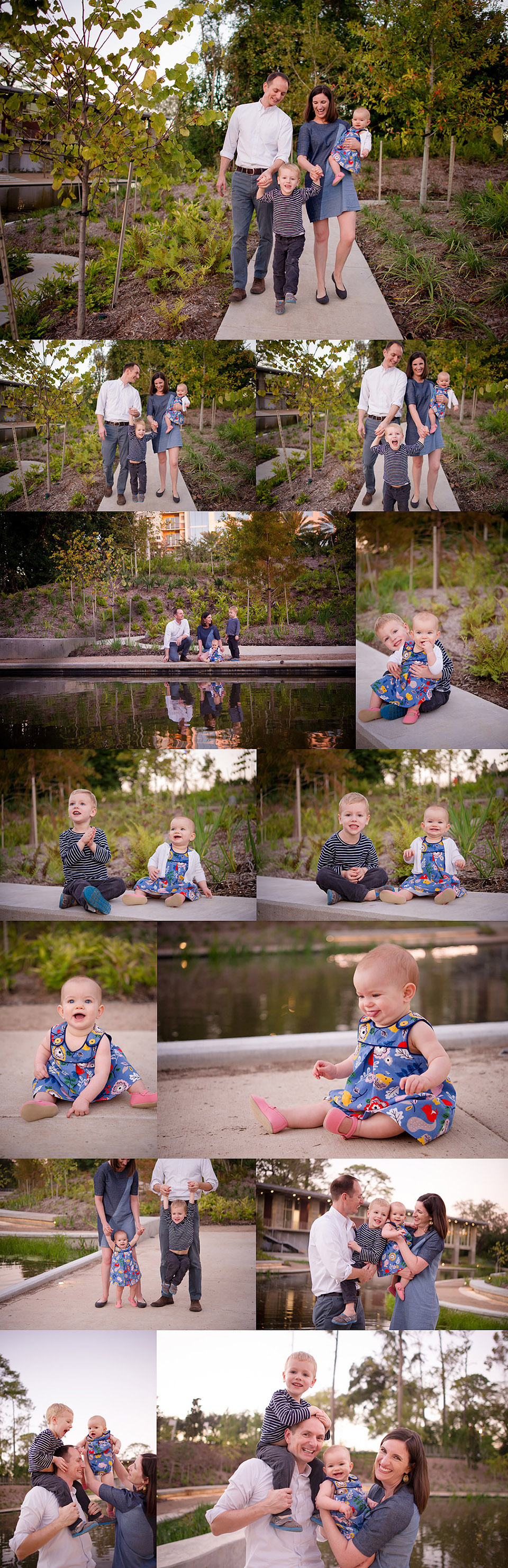 siblings having fun in downtown houston