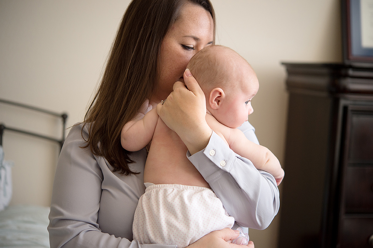 mommy holding newborn