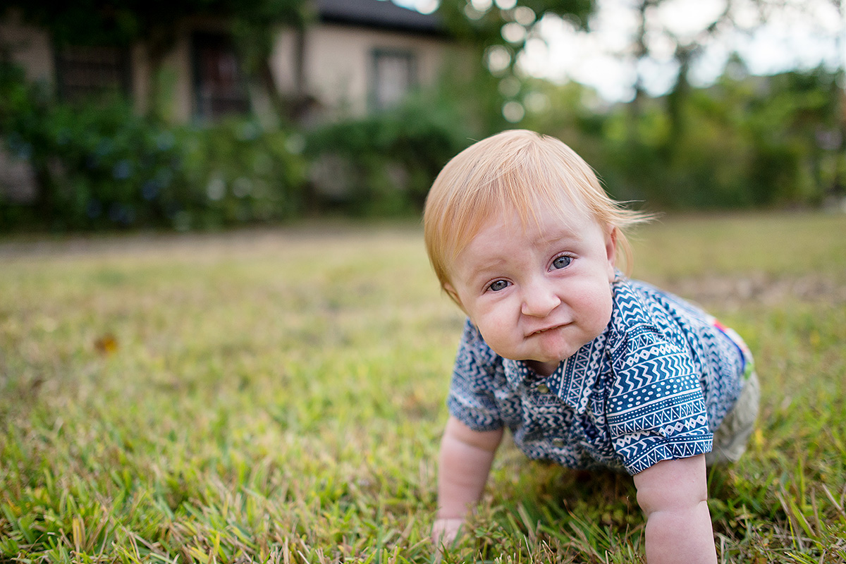silly faces of baby in photographs